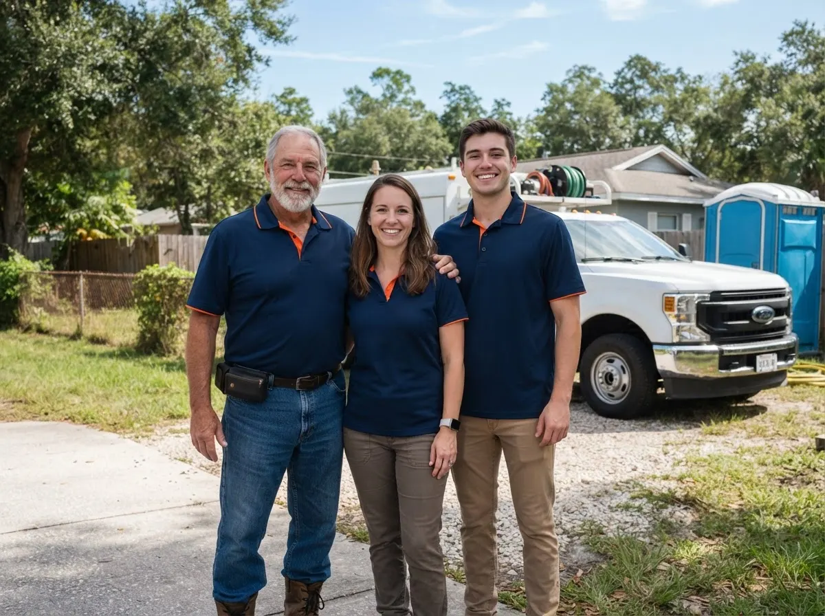 The Golden Eagle Portable Toilets team, portable toilet rentals in Riverview, FL