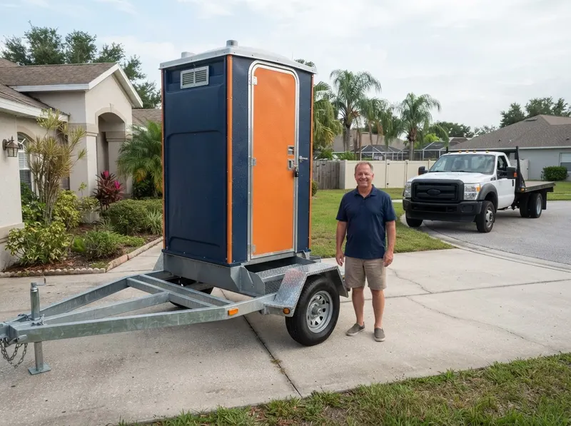 Trailer-Mounted Mobile Field Restroom in Riverview, FL
